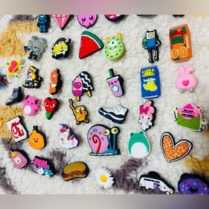 50 adorable new unused Crocs jibbitz charms, Mario, Adventure Time, pop culture